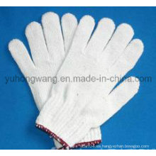El algodón blanco barato hizo punto los guantes / las manoplas de trabajo del trabajo
